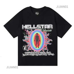 Designer T-shirt man clothe clothing Hipster washed fabric street lettering prints Vintage Colour high quality cotton loose street clothing star Hell 01