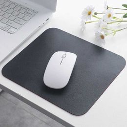 Mouse Pads Wrist Rests Waterproof and non slip mouse pad mouse pad office accessories office desk set PU leather solid color simple school supplies J240510