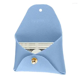 Storage Bags PU Leather Cash Envelopes Wallet Envelope Cute Colorful Small Pocket For Women Girls Ladies Mini Short Purse