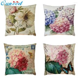 Pillow Cover Flowers Pattern Square Throw Case Sofa Decorative Pillowcases Animeative Cojines Almofadas 2024