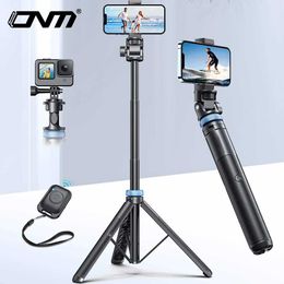 Selfie Monopods Self portrait tripod with wireless Bluetooth remote control suitable for GoPro Insta360 DJI action camera smartphone tripodB240515