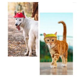 Dog Apparel Cap Ear Holes Design Pet Hat Puppy Baseball Sun Visor Decor