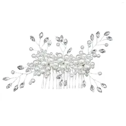 Headpieces Woman Wedding Flower Hair Comb Gold Metal Barrette With Dazzling Pearl For Princess Party Favours Accessories