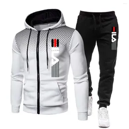 Men's Hoodies CConjunto Hombre Men Hooded Fashion Sportswear Gym Set Running Winter Novelty Clothes For
