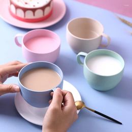 Mugs 1pcs Wheat Straw Milk Cup European Style Coffee Tea Mug Simple Breakfast Drinking Eco-friendly Drinkware