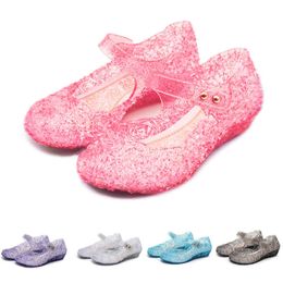 Småbarn barn barn baby kil cosplay party singel prinsessan sandaler barn hög häl flickor skor prestation prop l2405 l2405