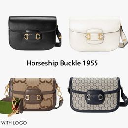Classic 1955 Bag saddles Designer Quality Purses Crossbody Woman Fashion Brand Wallet Vintage Ladies Brown Leather Handbag shoulder bag f