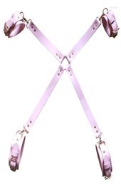 Belts Vintage Women Harajuku Corset Belt Gold Metal Leather Punk Hook Adjustable Straps Set Unisex Garter Female Bondage Suspendes6844912