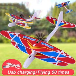 Other Toys Large foam Aeroplane toy Throwing Aeroplane glider DIY model toy Childrens outdoor Aeroplane model toy S245163 S245163