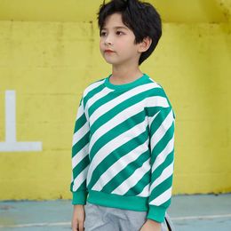 Barn tröjor 2023 Autumn Winter Shirts For Kids Long Sleeve Boys Pullover Girls T-shirts tonåring kläder baby ytterkläder l2405