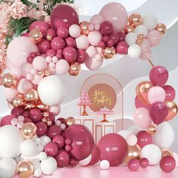 Party Balloons Pink Rose Gold Balloon Garland Arch Kit Birthday Party Decorations Kids Adults Balloon Wedding Party Supplies Baby Shower Favours