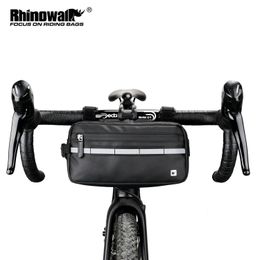 Rhinowalk Bicycle Handlebar Bag 3L Big Capacity Water-Repellent Multifunctional Shoulder/Waist/Frame Bag Storage Bike Cycling 240516