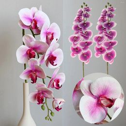 Decorative Flowers Artificial Baby Breath Water Velvet Phalaenopsis High Simulation Chinese Periwinkle