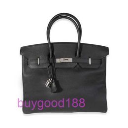 AA Briddkin Top Luxury Designer Totes Bag Stylish Trend Shoulder Bag Black Togo 35 Womens Handbag