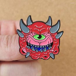 Brooches Shooting Games Monster Enamel Pin Brooch For Women Cartoon Lapel Pins Badges On Backpack Clothing Accessories Jewellery Gifts