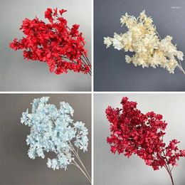 Decorative Flowers Artificial 88cm Cherry Blossom Pink White Tree Silk Flower Spring DIY Bonsai Arch Wedding Props Home Decor