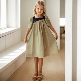 Girl's Dresses Dresses For Girls Patchwork Dress For Kids Girl Casual Style Child Dress Summer Clothes Girl 6 8 10 12 14