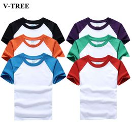 Summer 2022 Children Shirts Cotton Boys T-shirt Candy Colour Tops For Kids Solid Girls Blouse Baby Outerwear Toddler Clothing L2405