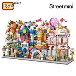 Blocks LOZ Building Blocks City View Scene Coffee Shop Retail Store Building Model Assembly Toys Christmas Gifts for WX92341