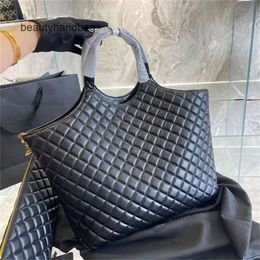 YS Shopping Capacity Totes Icare maxi ysllbag Bag Beach bags Large Genuine Leather Women Tote Designer Lattice Handbag Purse travel Crossbody Shoulder Wallet