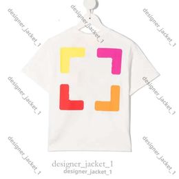 Summer Children's Off Whiteshirt Short Sleeve Tops Kids T-Shirts Boys Irregular Off Withe White Arrow Black Girls Summer Tshirts Toddlers Tees 6f58