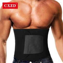 Men's Body Shapers CXZD Men Tummy Control Waist Trainer Workout Belt Slimming Belly Shaper Fitness Shapewear Abdomen Trimmer Straps Cincher