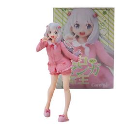 Action Toy Figures Pink Girl Anime Action Figure Girl Anime Figures PVC Toys for Girl Holiday Gifts Computer Case Decoration box-packed Y240516