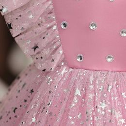 Girl's Dresses Sequin Baby Christmas Dresses for Girls Ruffles Toddler Kids Birthday Party Princess Dress Child Tulle Wedding Evening Prom Gown 10T4