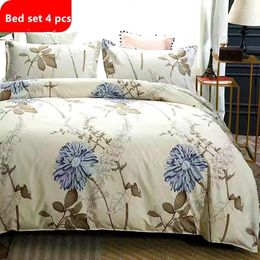 Bedding Sets 2024 Color 4 Pcs Set Flower Duvet Cover Soft And Warm Quilt Home Textile Bedroom Pillowcase