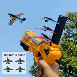 lane glider toy bouncing airplane gun toy children outdoor game shooting toy parents children interactive shooting toy gift S516