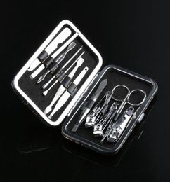 Leopard Pattern Box 12 In 1 Portable Stainless Steel Personal Manicure Set Mini Nail Cutter Nail Pedicure Set Nail Clippers1902932