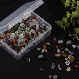 Decorative Figurines Natural Crushed Stone 200pcs 5mm -8mm Multicoloured Crystal Gem With Holes DIY Beaded Craft Bracelet Necklace Earrings