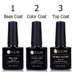 1pcs Base Top Coat Nail Gel Set Polish Nail Art Primer Lacquer No Wipe Soak Off Uv Led Long Lasting Gel3019563