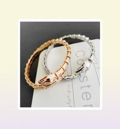 Love Bangle Serpent Designer Bracelet Jewellery Diamonds Elastic Force Thick Gold Plating ne Opening High Version Snake Bone9936715