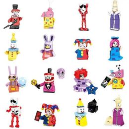 Other Toys Amazing Digital Circus Clown Building Block Pomni and Jax Gloink Rabbit Pattern Toy Childrens Birthday Gift S245163 S245163