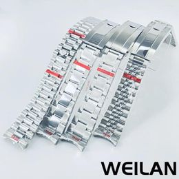 Watch Bands 20mm Width 904L Solid Stainless Steel Band Brushed Polished Oyster Jubilee Bracelet Folding Buckle Glide Lock Clasp