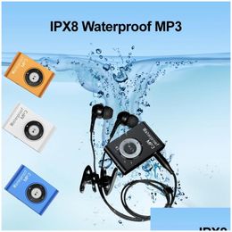 Mp3 Mp4 Players Ipx8 Waterproof Player Swimming Diving Surfing 8Gb/ 4Gb Sports Headphone Music With Fm Clip Walkman Mp3Player Drop Del Ot4Ej