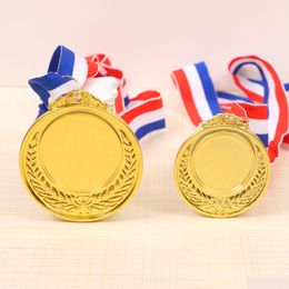 Other Event & Party Supplies Custom Medallas De Futbol Medailles Football Run Race Taekwondo Soccer Award Metal Gold Ribbon Sport Blan Dhagz