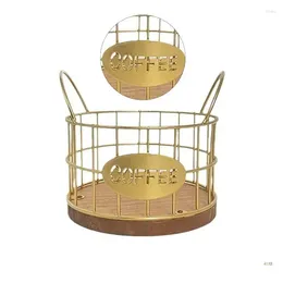 Kitchen Storage 41XB Iron Coffee Holder Versatile Rack Pods Basket Decoration For Countertop Espresso