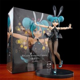 Action Toy Figures 30cm Anime singer Figure White Rabbit Ear Mesh stockings Girl Japaense Colletible Model Toys Free Shipping Items box-packed Y240516