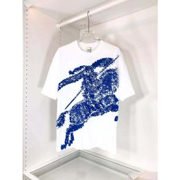 Mens T-Shirts T-Shirt Clothing Designer Womens French Fashion Couples Horse Pattern Printed Round Neck Short Sleeved Top Drop Delivery Otfln