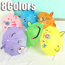 Cute Children Umbrella Animation Creative Cartoon Longhandled 3D Ear Modeling Kids For Boys Girls Gift 240516