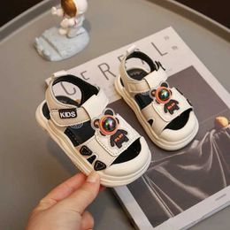 Sandals Sandals Kid Sport Shoe 2024 Summer New Cute Kid Shoe Soft Sole Baby Shoe Cartoon Walking Shoe Girl Shoe Infant Girl Sandal Y240515