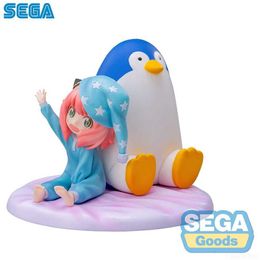 Action Toy Figures Inventory Sega Luminasta Spy x Family Anya Forger (Pajama Version 2) 70mm Exit Animation Action Picture Nice Model Set Toys Y240516