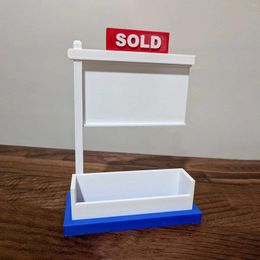 Decorative Plates Business Card Display Rack Acrylic Holder Open House Table Stand For Realtors