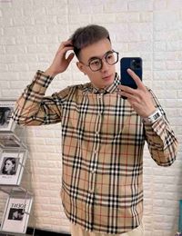 Aa bbury fashion kleidung Männer und Frauen Neues kariertes Hemd hochwertiger Ärmel Neues klassisches Plaid Flip Shirt Mantel