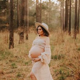 Maternity Photography Props Sexy Two Piece Tulle Chiffon Bohemian Photo Shooting Pregnancy Boho Style Baby Shower Dress