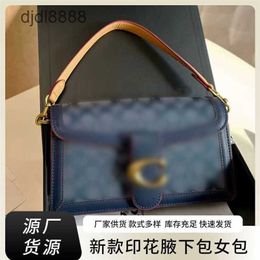 Underarm 2024 New Printed Canvas Small Square Crossbody for Women Underarm Bag Fragrant Bud HTBY