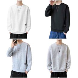 Men's long-sleeved sweaters spring and autumn fashion brand casual jacket winter hoodie base fir classic white black everything