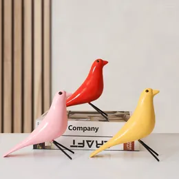 Decorative Figurines BUF-Nordic Small Wooden Animal Ornament Wine Cooler Decor Pigeon Eames Bird Peace Crafts Home Restaurant